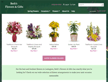 Tablet Screenshot of bethsflowersoflexington.com